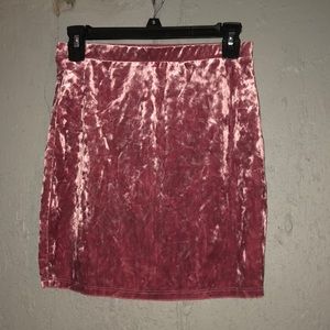 Velvet mini skirt